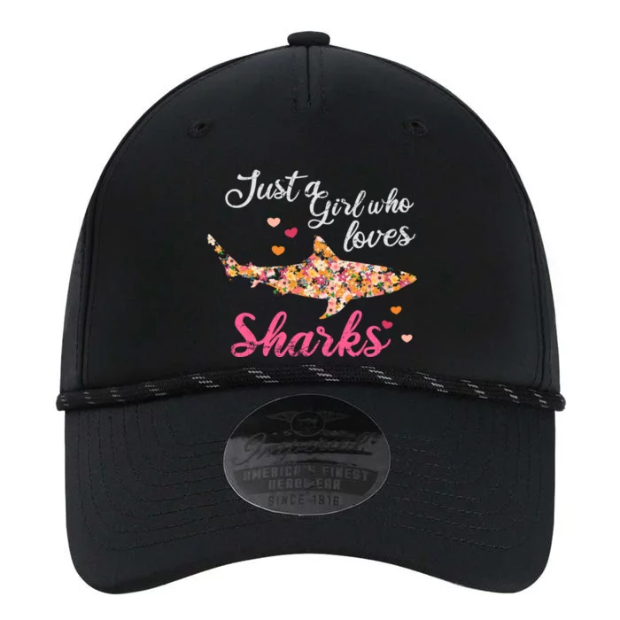 Just A Who Loves Sharks Gift Shark Cool Gift Performance The Dyno Cap