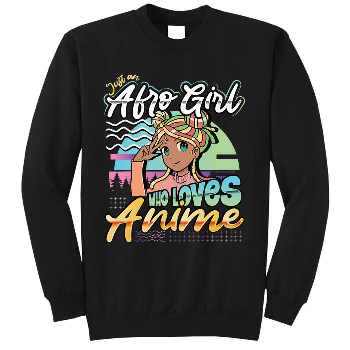 Just A Who Loves Anime African American Afro Sweatshirt