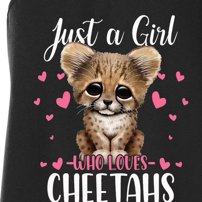 Just A  Who Loves Cheetahs Women's Racerback Tank