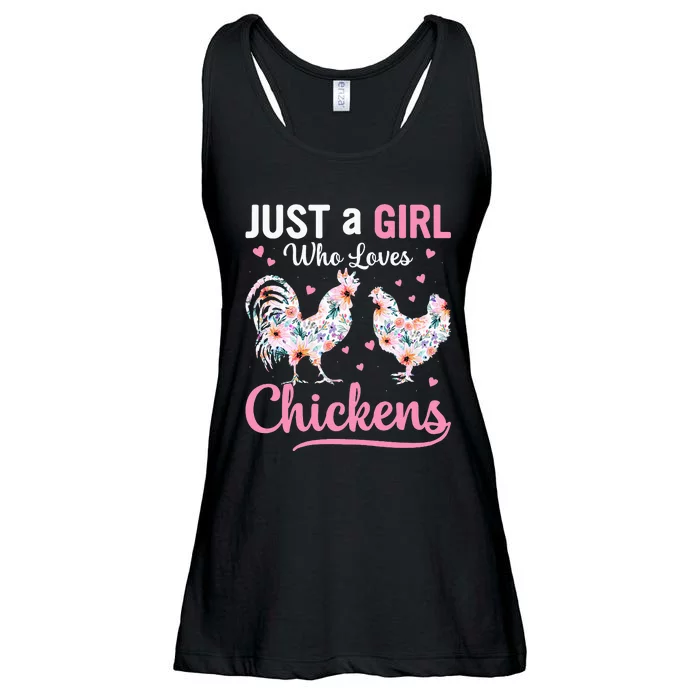 Just A  Who Loves Chickens Ladies Essential Flowy Tank