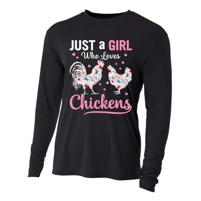 Just A  Who Loves Chickens Cooling Performance Long Sleeve Crew