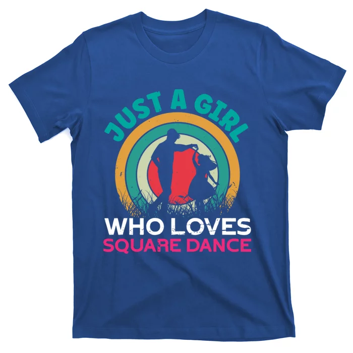 Just A Who Loves Square Dance Vintage Retro Gift T-Shirt