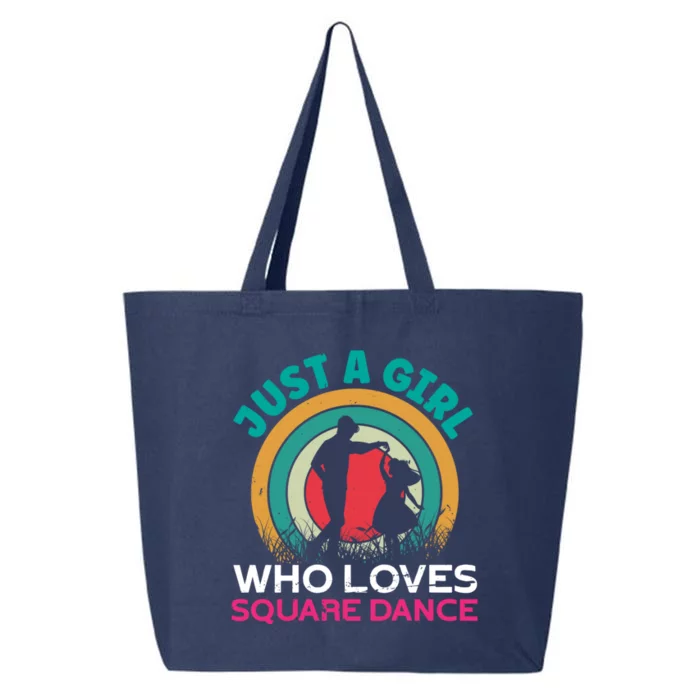 Just A Who Loves Square Dance Vintage Retro Gift 25L Jumbo Tote