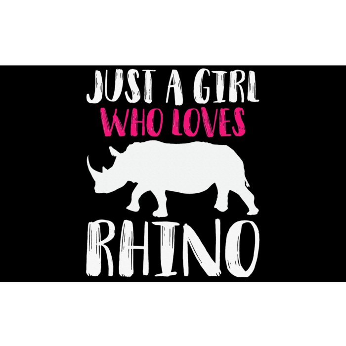 Just A Who Loves Rhino Funny Animal Lover Zoo Jungle Bumper Sticker