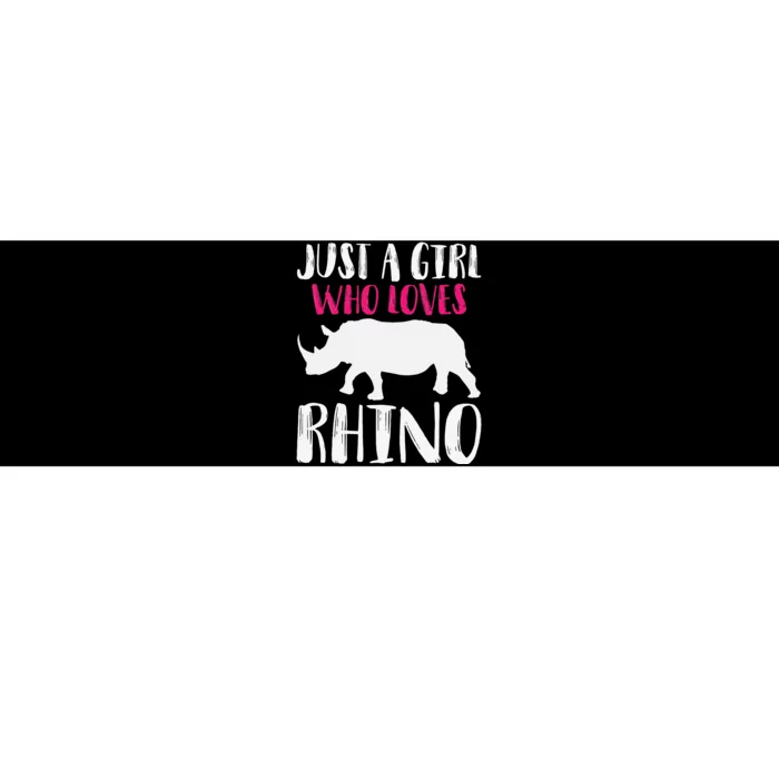 Just A Who Loves Rhino Funny Animal Lover Zoo Jungle Bumper Sticker