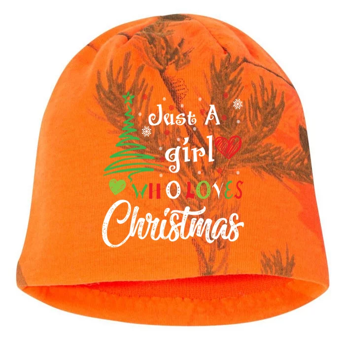 Just A Who Loves Christmas Funny Design Gift Kati - Camo Knit Beanie