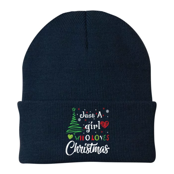 Just A Who Loves Christmas Funny Design Gift Knit Cap Winter Beanie