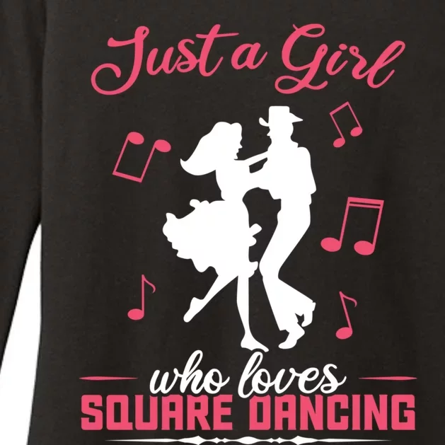 Just A Who Loves Square Dancing Meaningful Gift Womens CVC Long Sleeve Shirt