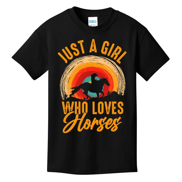 Just A Who Loves Horses Kids T-Shirt