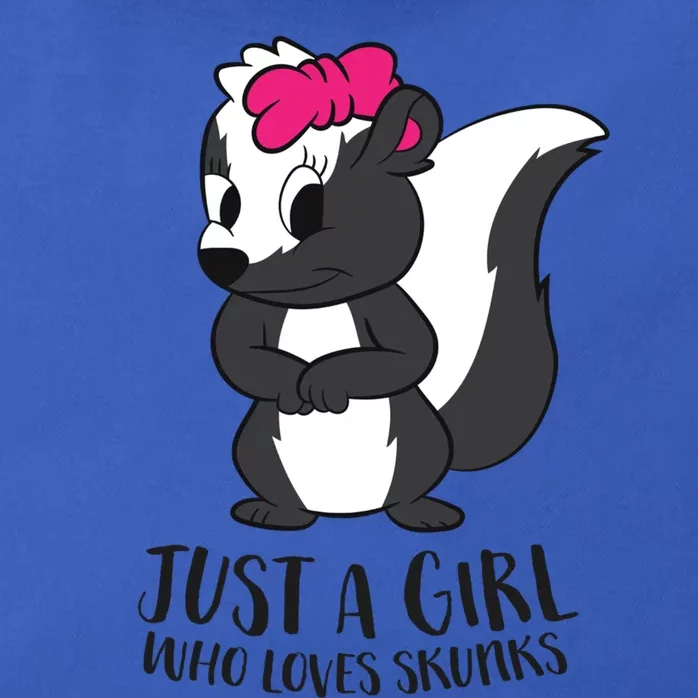 Just A Who Loves Skunks Funny Skunk Cute Gift Zip Tote Bag