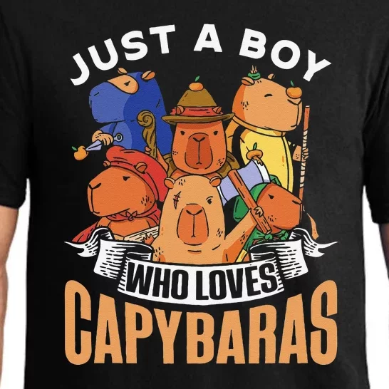 Just A Who Loves Capybaras Animal Rodent Pajama Set