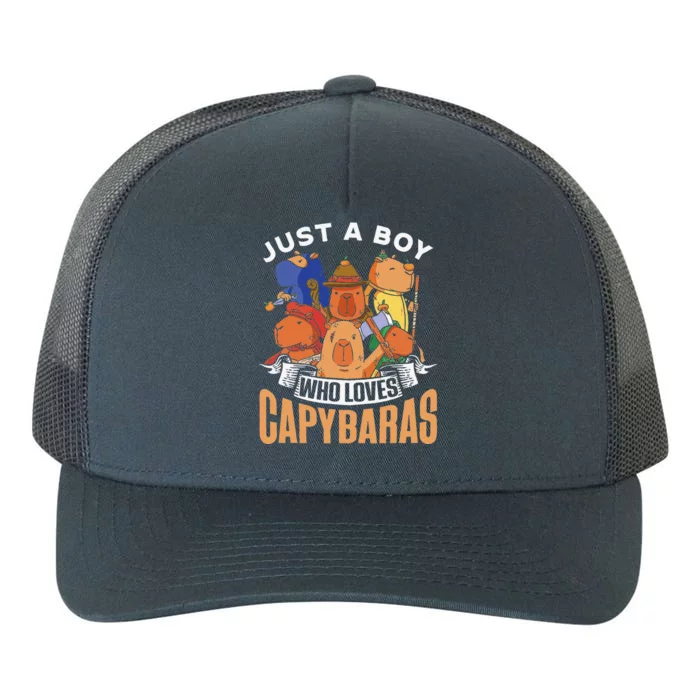 Just A Who Loves Capybaras Animal Rodent Yupoong Adult 5-Panel Trucker Hat