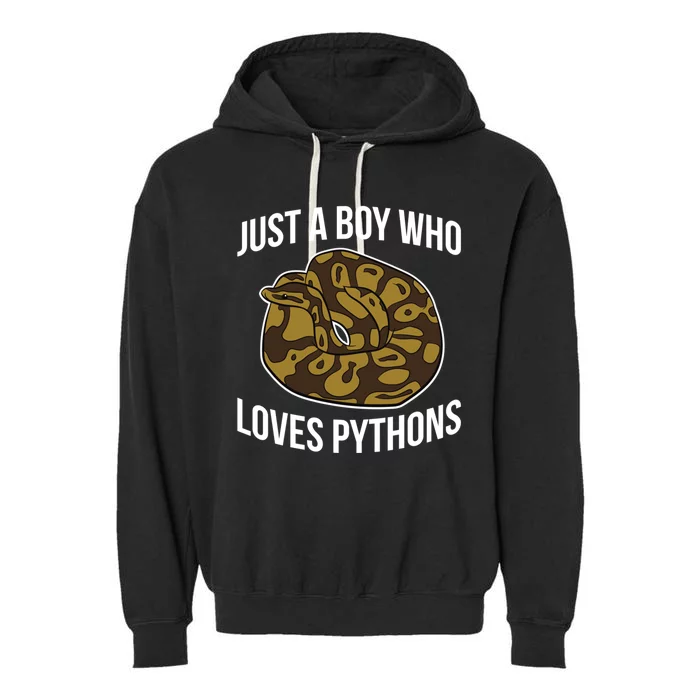 Just A Who Loves Ball Pythons Cute Ball Python Snake Gift Garment-Dyed Fleece Hoodie