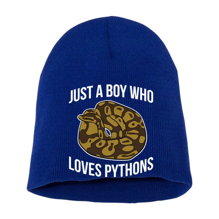 Just A Who Loves Ball Pythons Cute Ball Python Snake Gift Short Acrylic Beanie