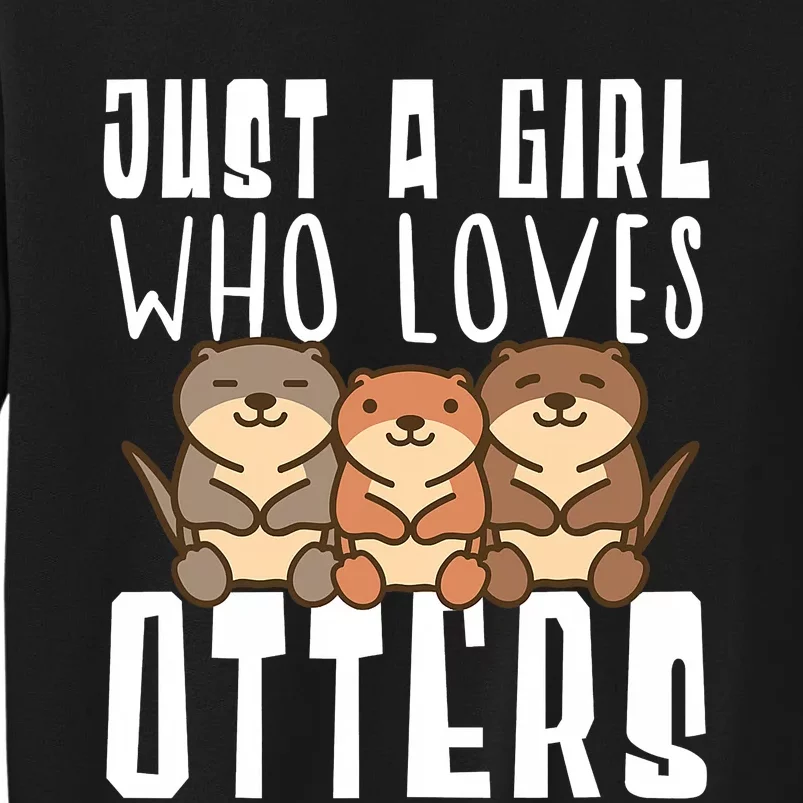 Just A  Who Loves Otters Funny Seaotter Lovers Gag Sweatshirt