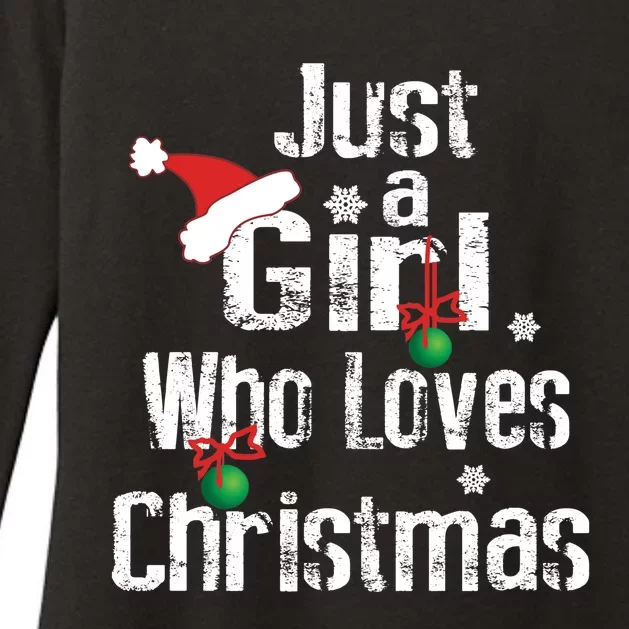 Just A Who Loves Christmas Great Gift Cute Xmas Season Gift Womens CVC Long Sleeve Shirt