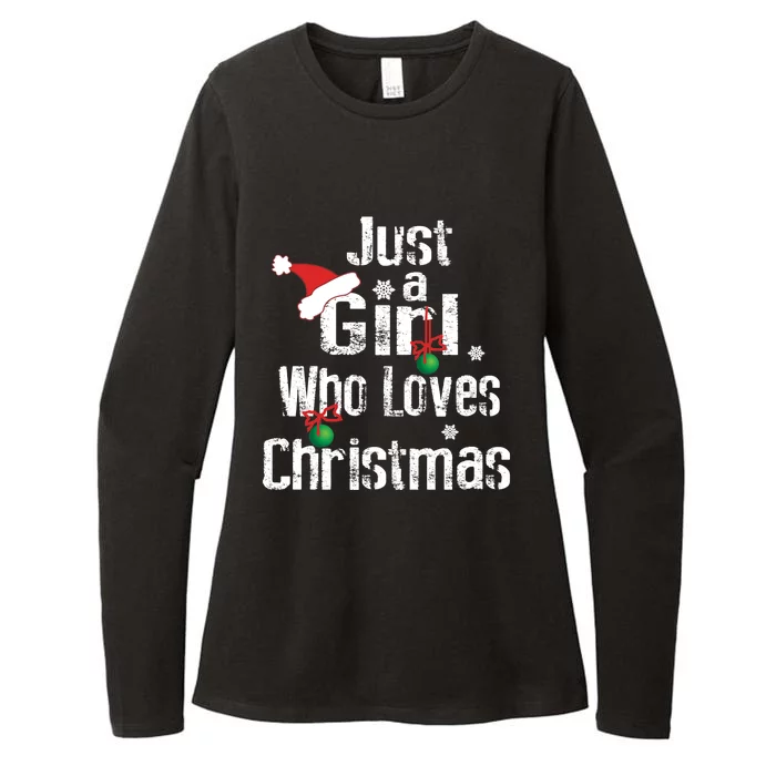 Just A Who Loves Christmas Great Gift Cute Xmas Season Gift Womens CVC Long Sleeve Shirt