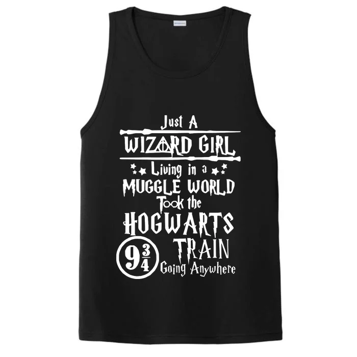 Just A Wizard Girl Living In A Muggle World Took The Hogwarts Train Going Performance Tank