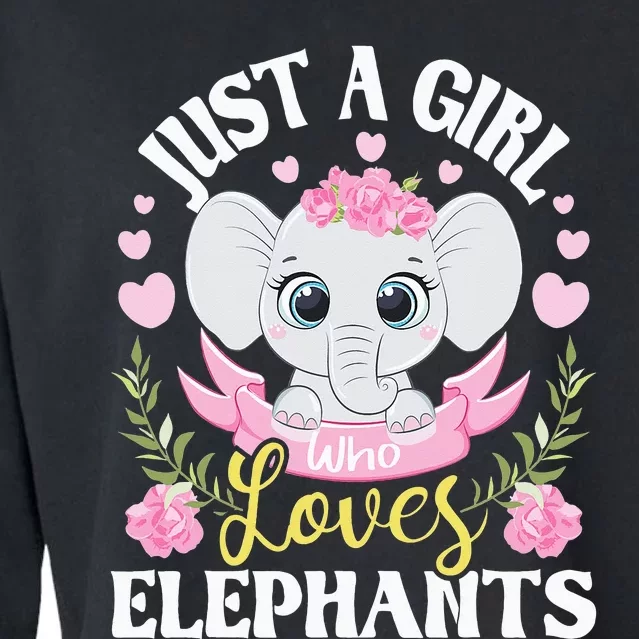 Just A  Who Loves Elephants Cropped Pullover Crew