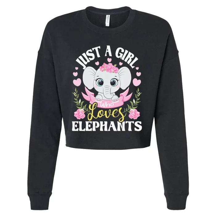 Just A  Who Loves Elephants Cropped Pullover Crew