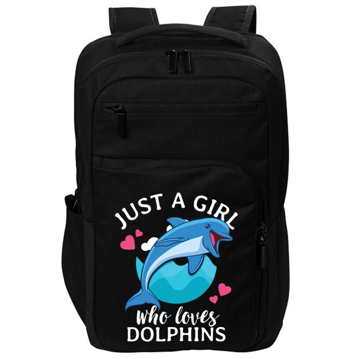 Just A Who Loves Dolphins Impact Tech Backpack