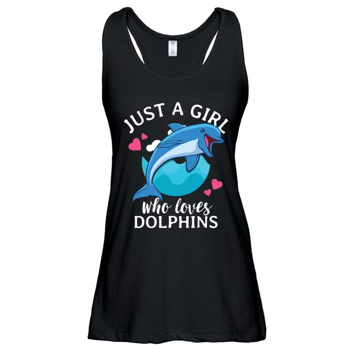 Just A Who Loves Dolphins Ladies Essential Flowy Tank