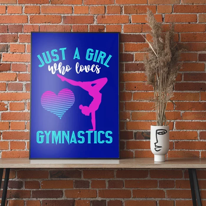 Just A Who Loves Gymnastics Funny Gymnast Quote Graphic Cool Gift Poster