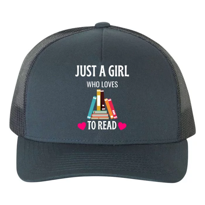 Just A Who Loves To Read Gift Cute Book Worm Gift Yupoong Adult 5-Panel Trucker Hat