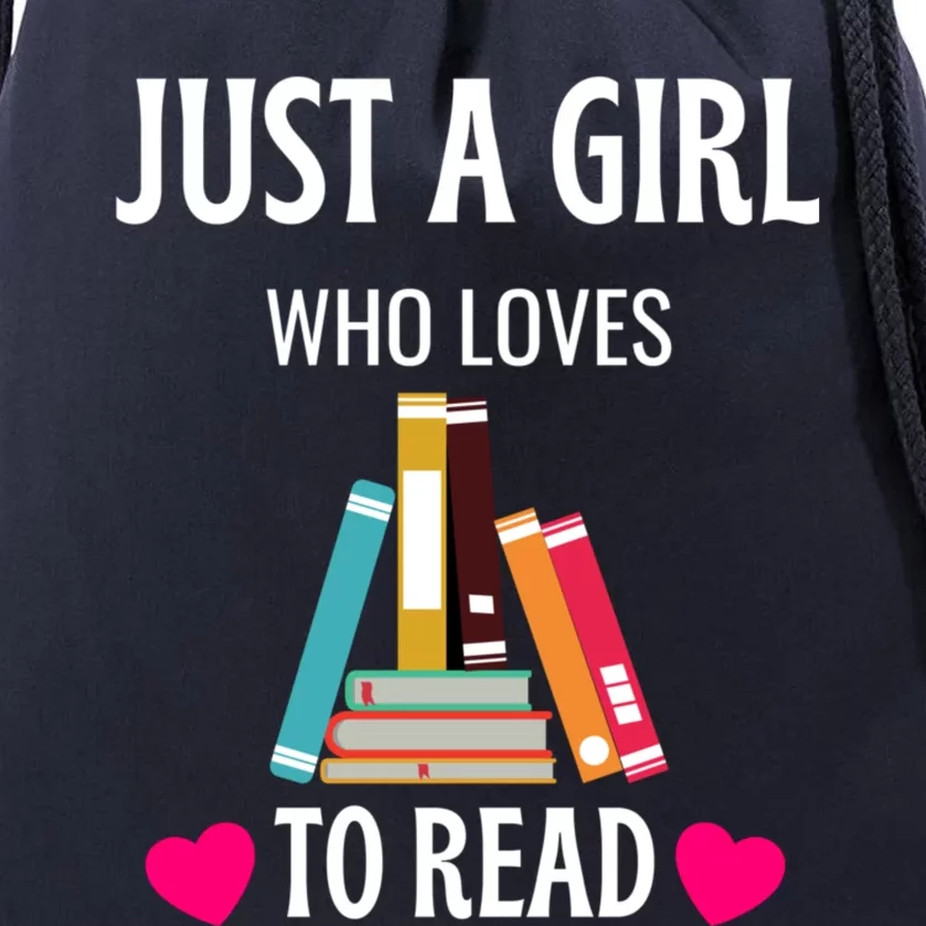 Just A Who Loves To Read Gift Cute Book Worm Gift Drawstring Bag