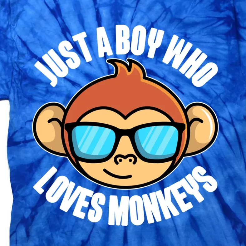 Just A Who Loves Monkeys With Sunglasses Gift Tie-Dye T-Shirt