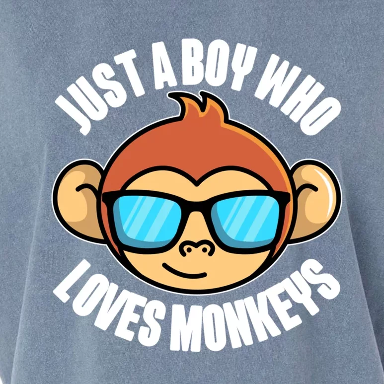 Just A Who Loves Monkeys With Sunglasses Gift Garment-Dyed Women's Muscle Tee