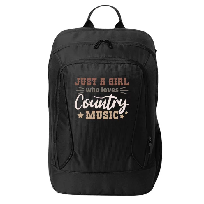 Just A Who Loves Country Music Cute Gift City Backpack