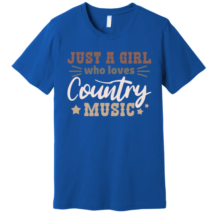 Just A Who Loves Country Music Cute Gift Premium T-Shirt