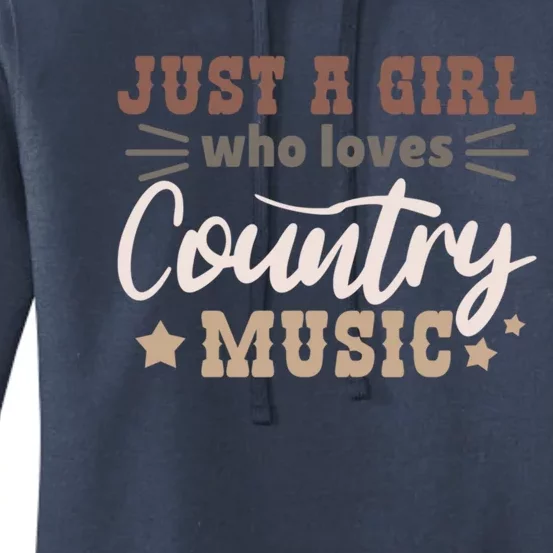 Just A Who Loves Country Music Cute Gift Women's Pullover Hoodie