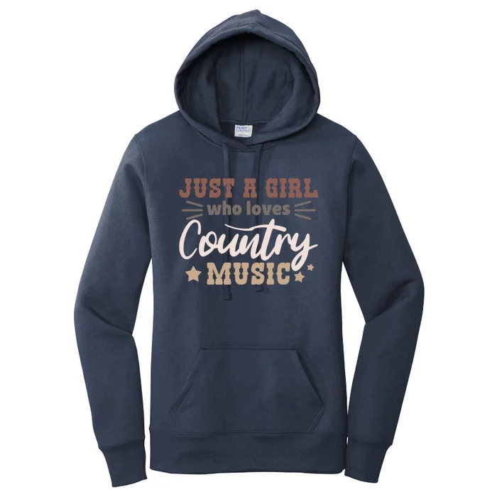 Just A Who Loves Country Music Cute Gift Women's Pullover Hoodie