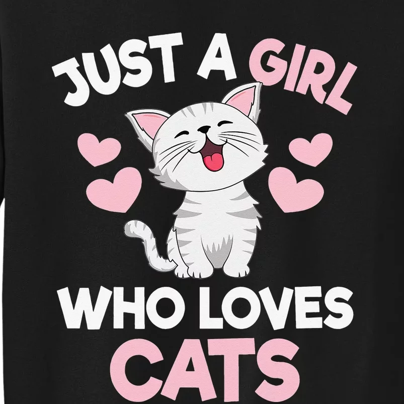 Just A Who Loves Cats Cat Lover Cute Cat Kitty Sweatshirt