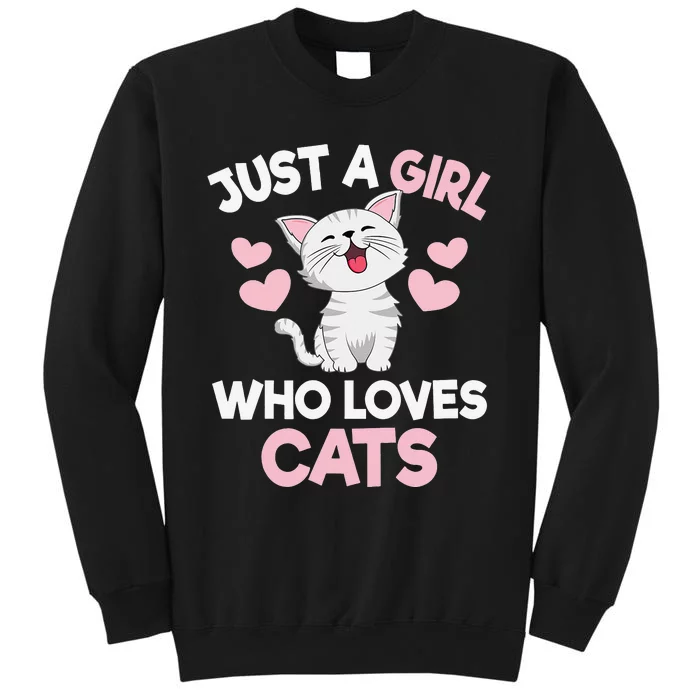 Just A Who Loves Cats Cat Lover Cute Cat Kitty Sweatshirt