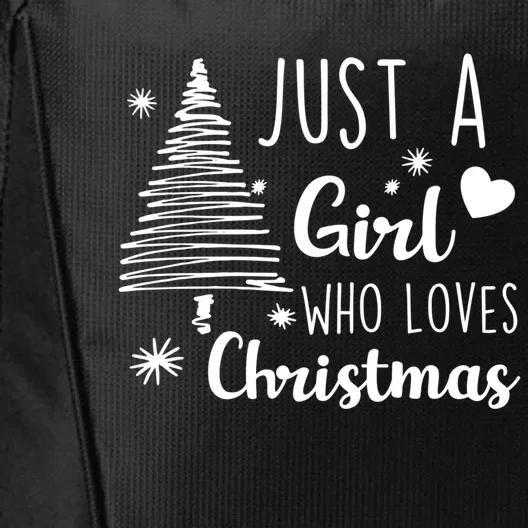 Just A Who Loves Christmas Xmas Pajama Santa Claus Gift City Backpack