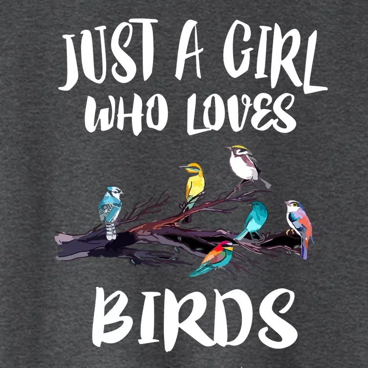 Just A Who Loves Birds Birding Lovers Birdwatcher Women's Crop Top Tee