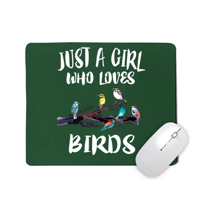 Just A Who Loves Birds Birding Lovers Birdwatcher Mousepad