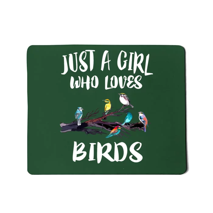 Just A Who Loves Birds Birding Lovers Birdwatcher Mousepad