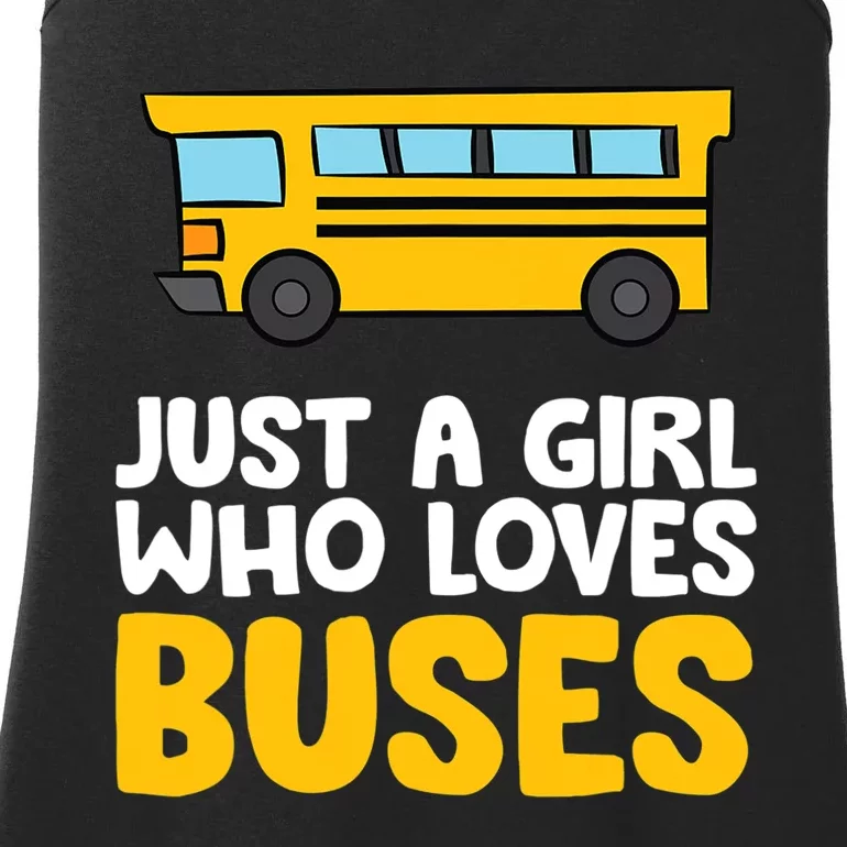 Just a Who Loves Buses Ladies Essential Tank