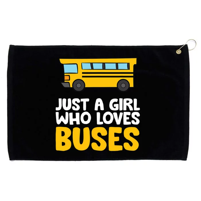 Just a Who Loves Buses Grommeted Golf Towel