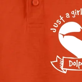 Just A Who Loves Dolphins Gift Dolphin Cool Gift Dry Zone Grid Performance Polo