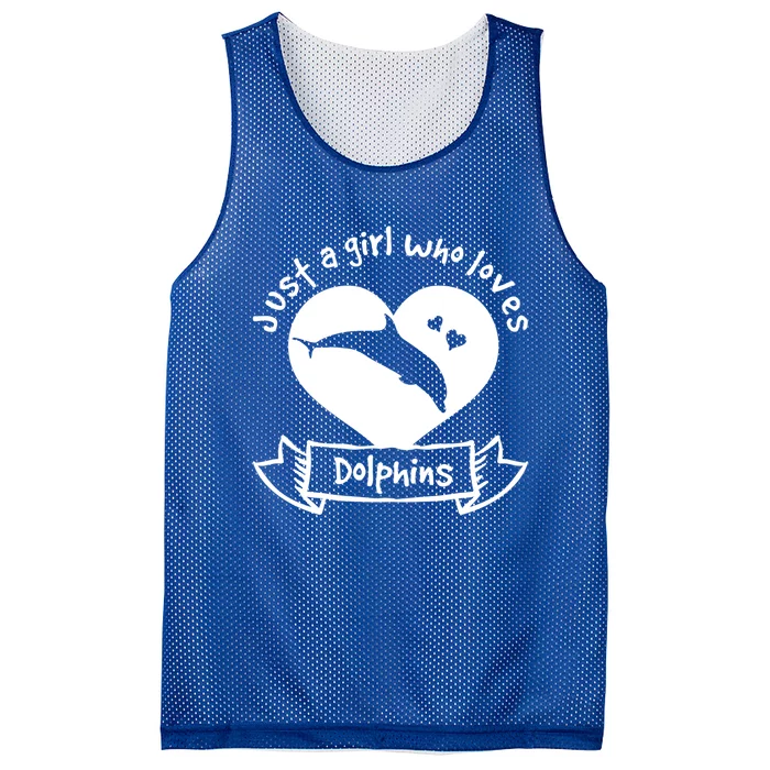 Just A Who Loves Dolphins Gift Dolphin Cool Gift Mesh Reversible Basketball Jersey Tank