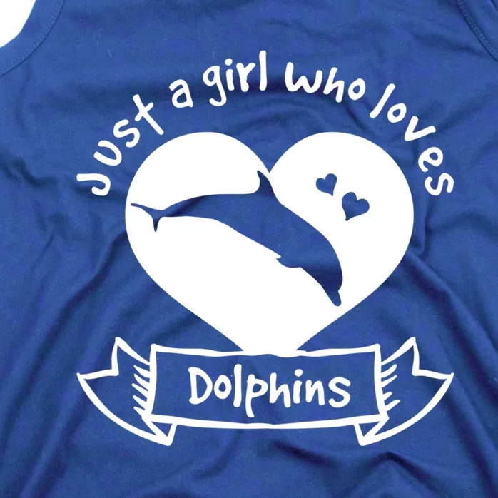 Just A Who Loves Dolphins Gift Dolphin Cool Gift Tank Top