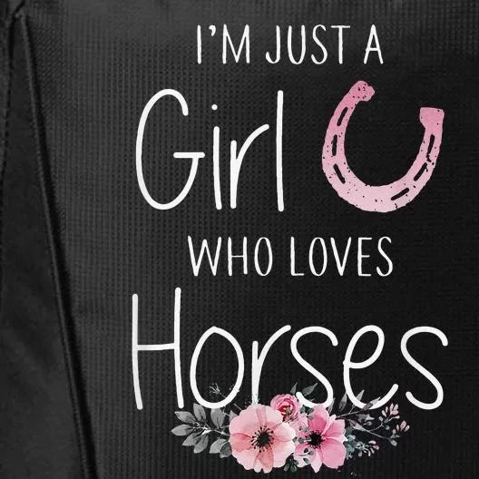 Just A  Who Loves Horses Horse Lover Cute City Backpack