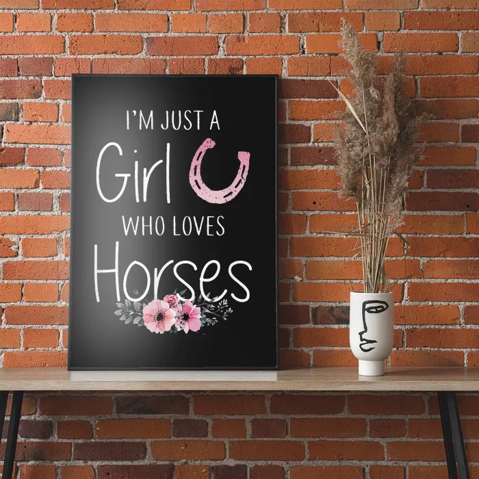 Just A  Who Loves Horses Horse Lover Cute Poster