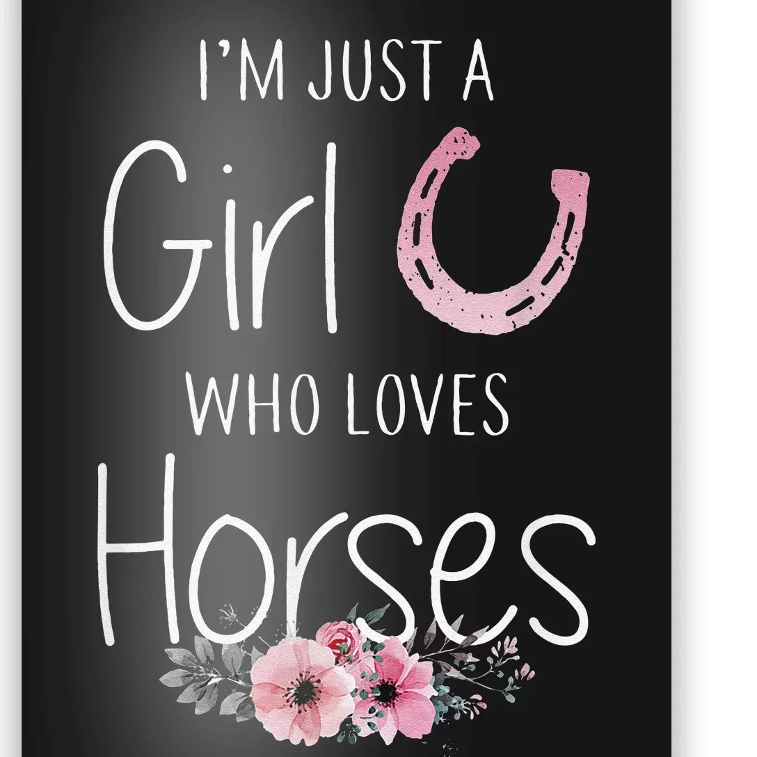 Just A  Who Loves Horses Horse Lover Cute Poster