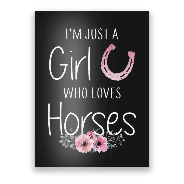 Just A  Who Loves Horses Horse Lover Cute Poster